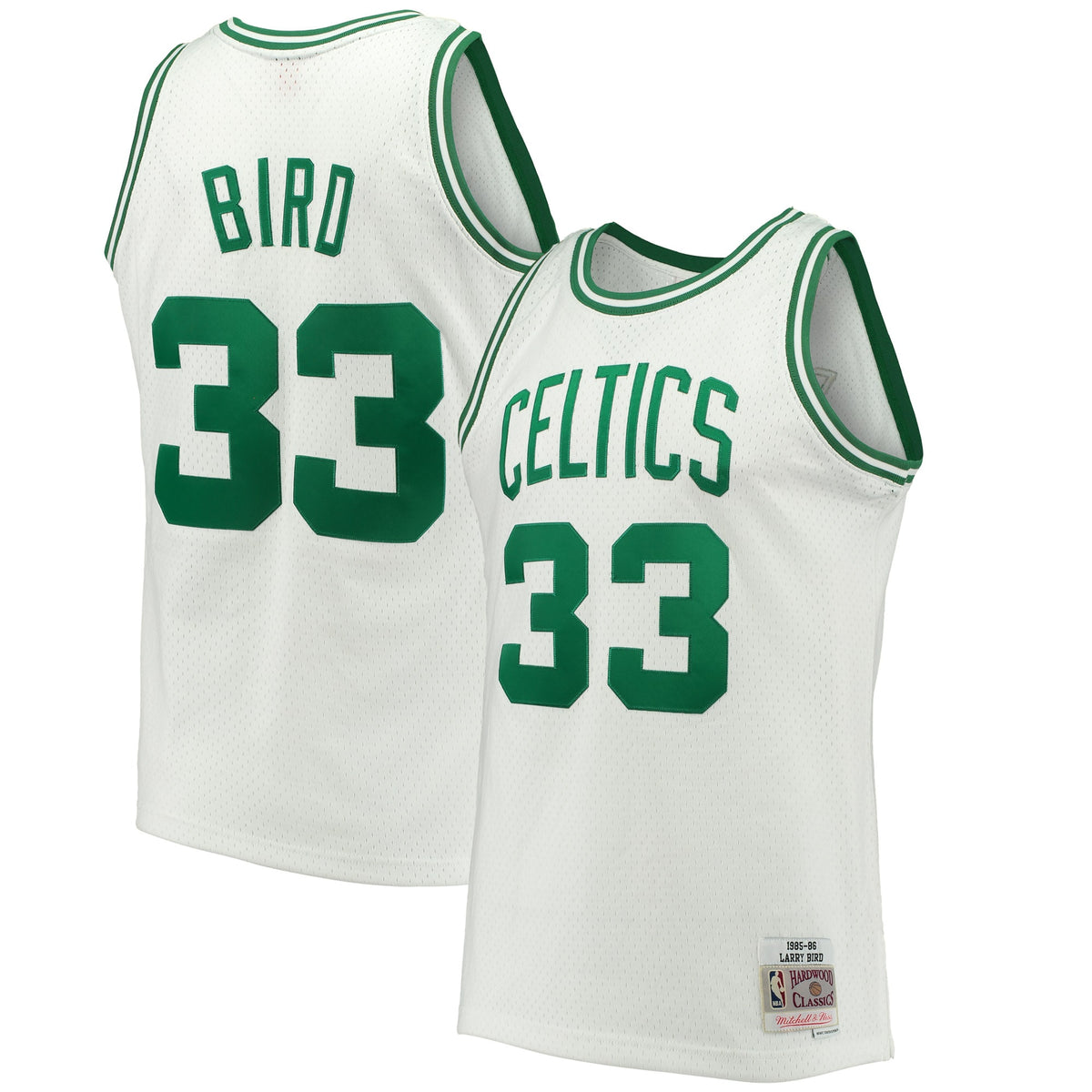 Mitchell & Ness Larry Bird Kelly Green Boston Celtics 1985-86 Hardwood Classics Swingman Jersey