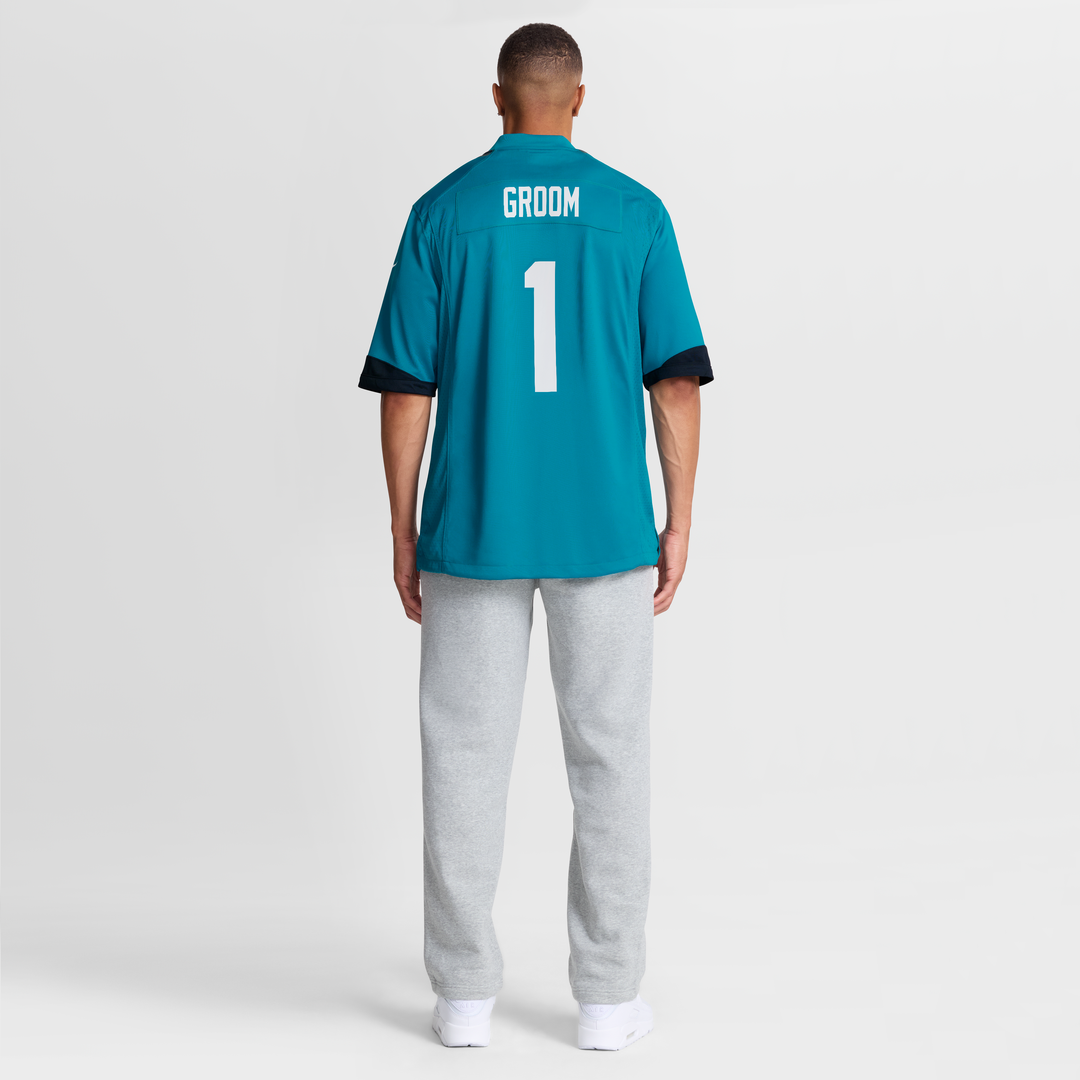 Jacksonville Jaguars Number 1 Groom Nike Teal Game Jersey