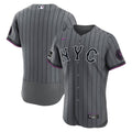 New York Mets Nike Gray City Connect Authentic Sponsor Patch Jersey