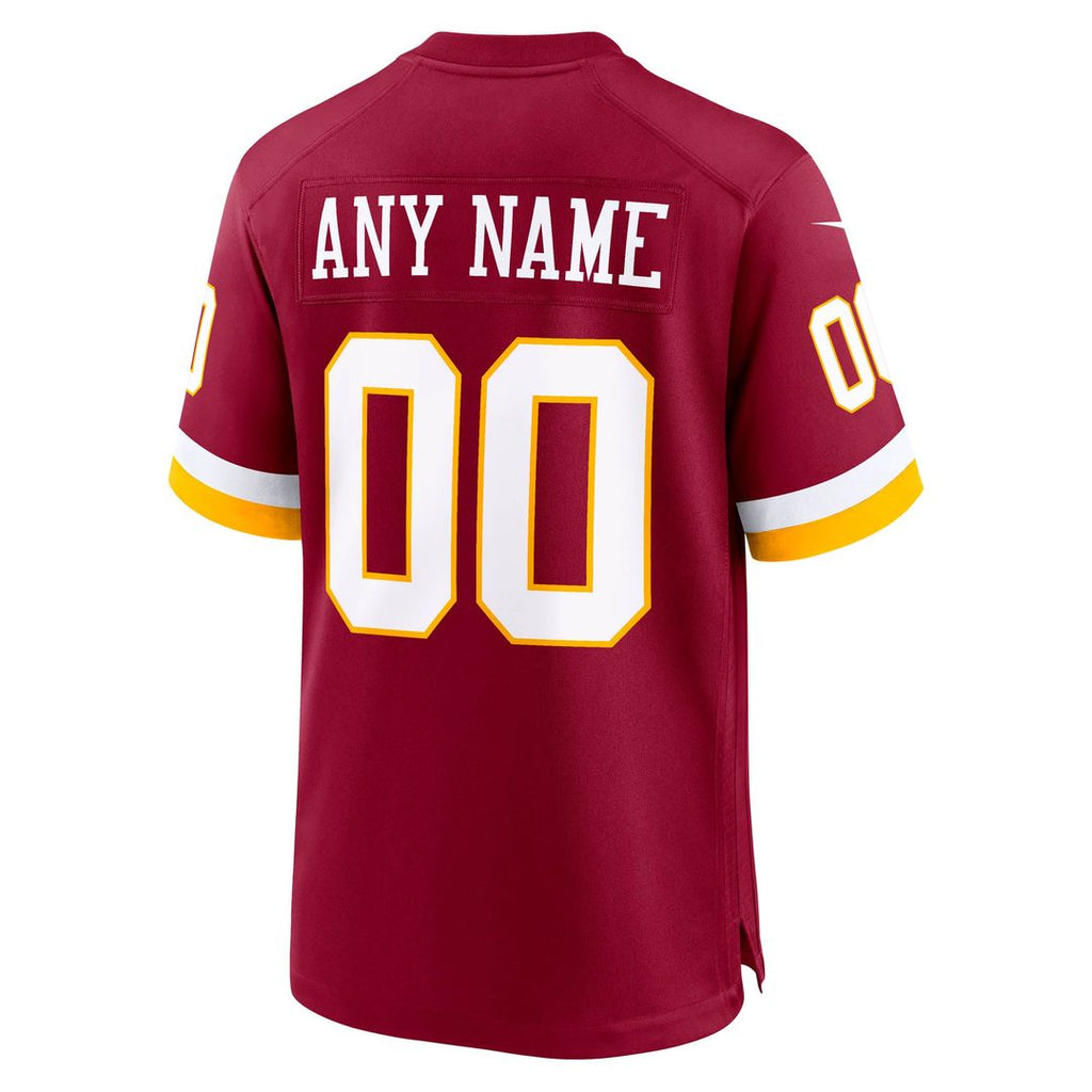 Washington Commanders Nike Black Hail Raiser Alternate Custom Game Jersey