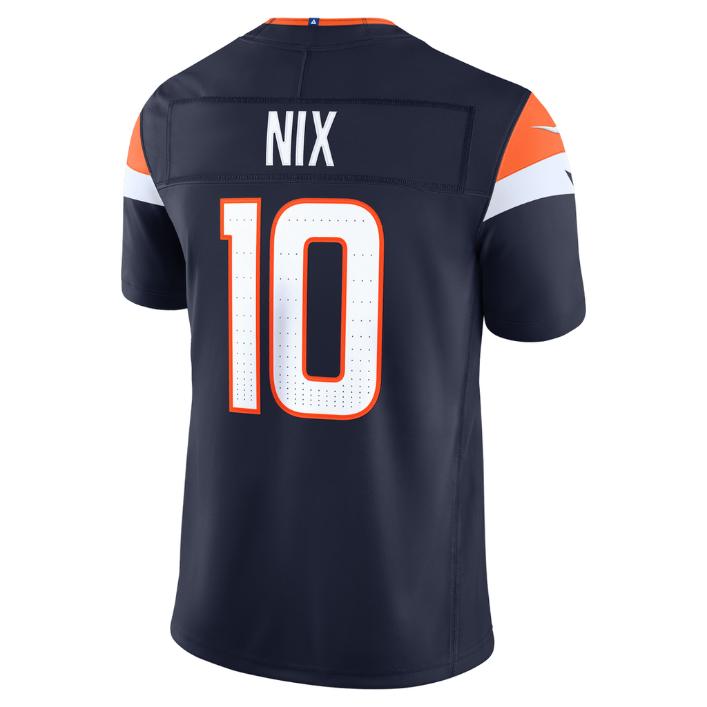 Denver Broncos Bo Nix Nike White Vapor F.U.S.E. Stitched Limited Jersey