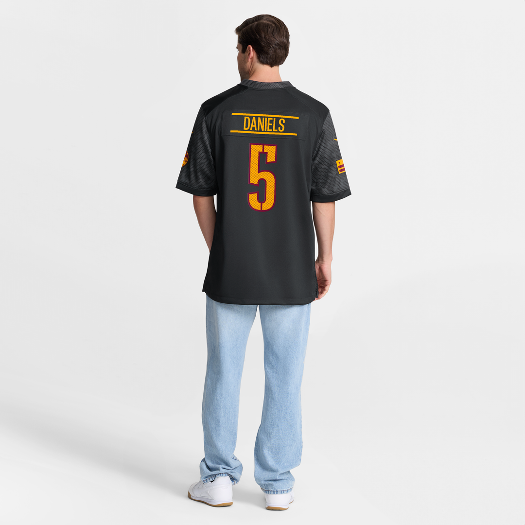 Washington Commanders Jayden Daniels Nike Black Alternate Game Player Jersey