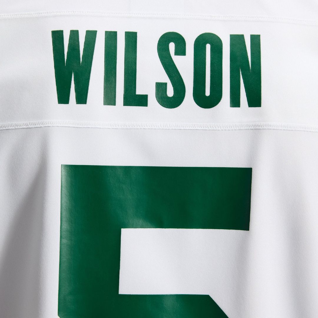 New York Jets Garrett Wilson Nike Legacy Black Alternate Game Jersey