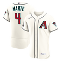 Arizona Diamondbacks Ketel Marte Nike Cream Home Authentic Sponsor Patch Jersey