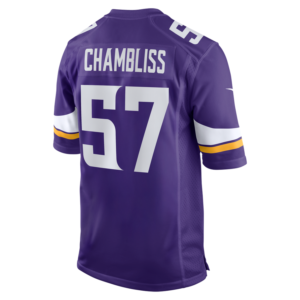 Minnesota Vikings Chaz Chambliss Nike Purple Team Game Jersey