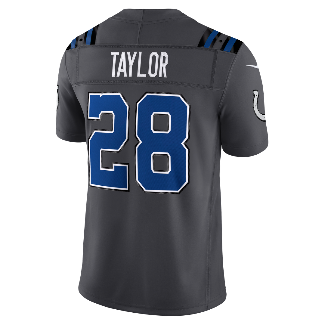 Indianapolis Colts Jonathan Taylor Nike Anthracite 2026 Rivalries Collection Stitched Limited Jersey