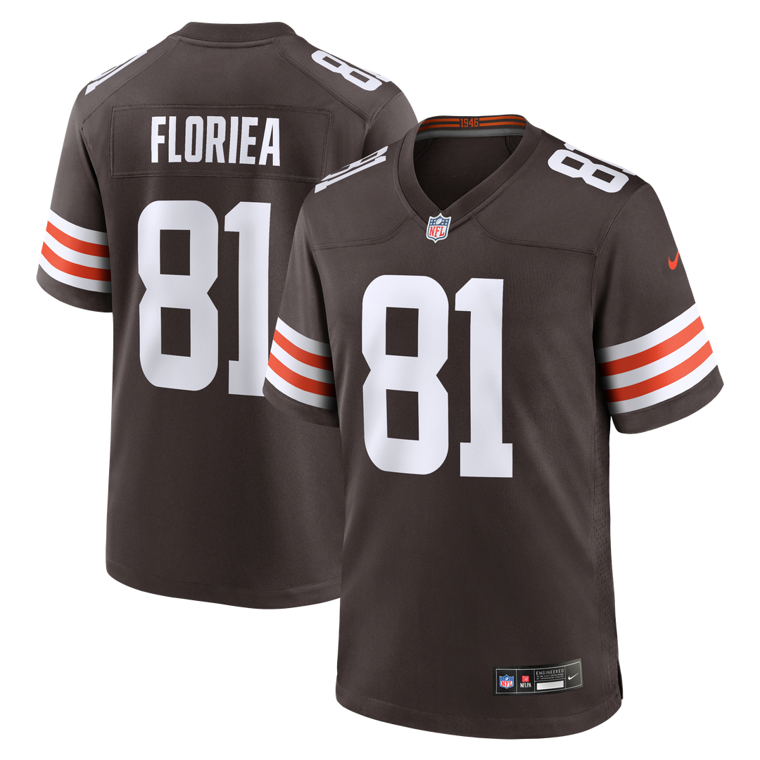 Cleveland Browns Luke Floriea Nike Brown Team Game Jersey