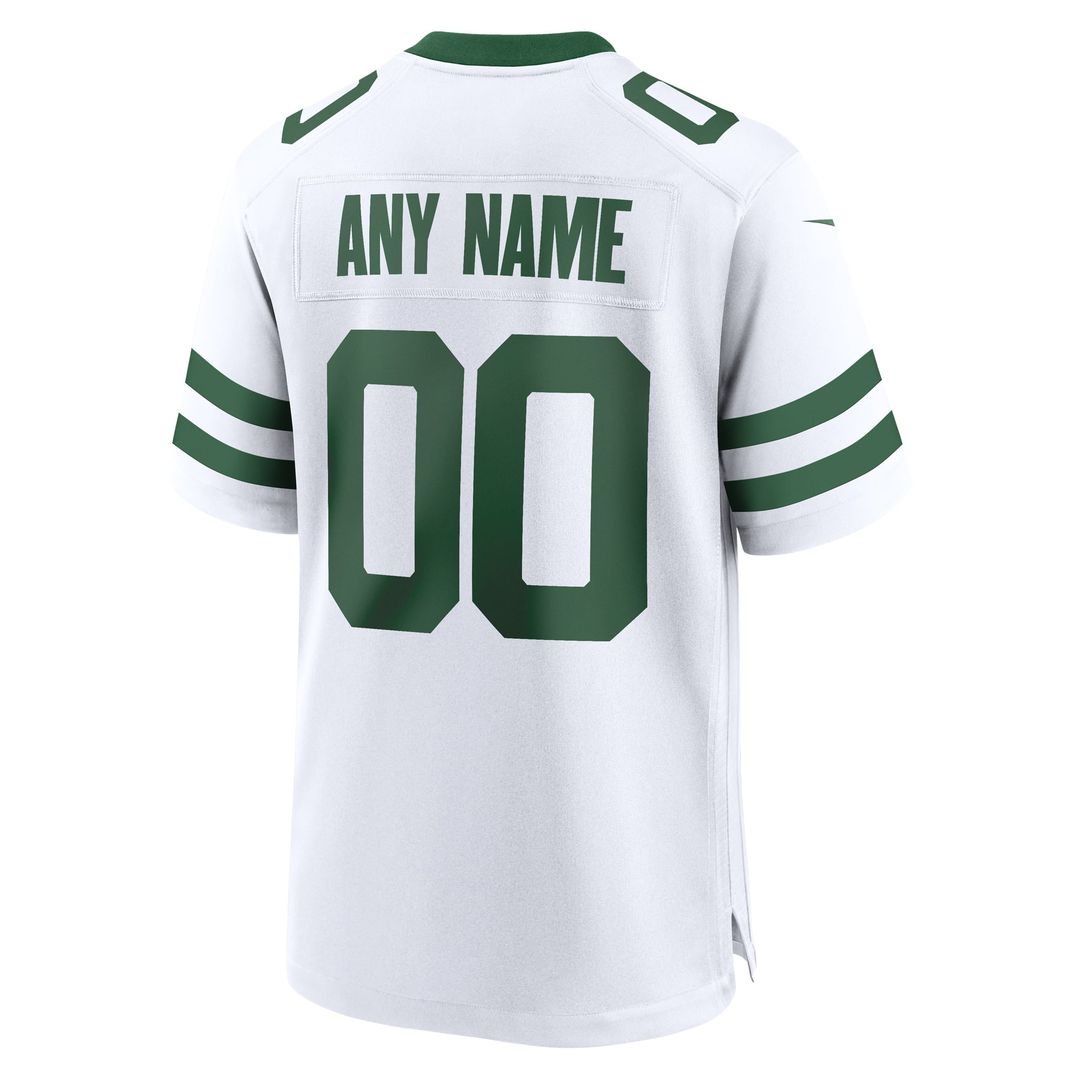 New York Jets Nike Legacy Black Alternate Custom Game Jersey