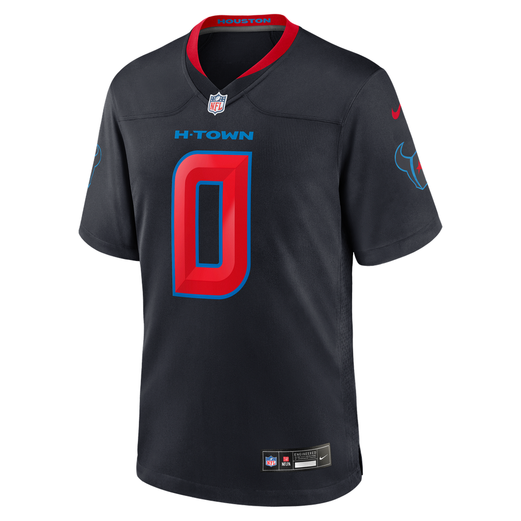 Houston Texans Azeez Al-Shaair Nike Navy Alternate Game Jersey
