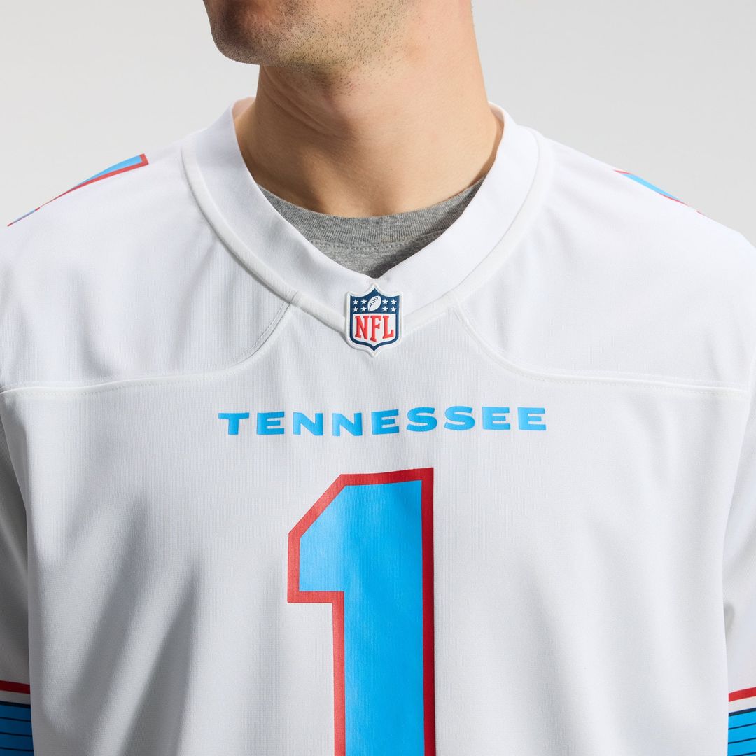 Tennessee Titans Cameron Ward Nike Light Blue Game Jersey