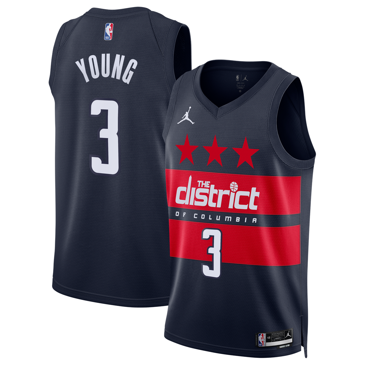 Washington Wizards Jordan Brand Statement Edition Swingman Jersey - Navy - Trae Young