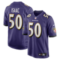 Baltimore Ravens Adisa Isaac Nike Purple Team Game Jersey