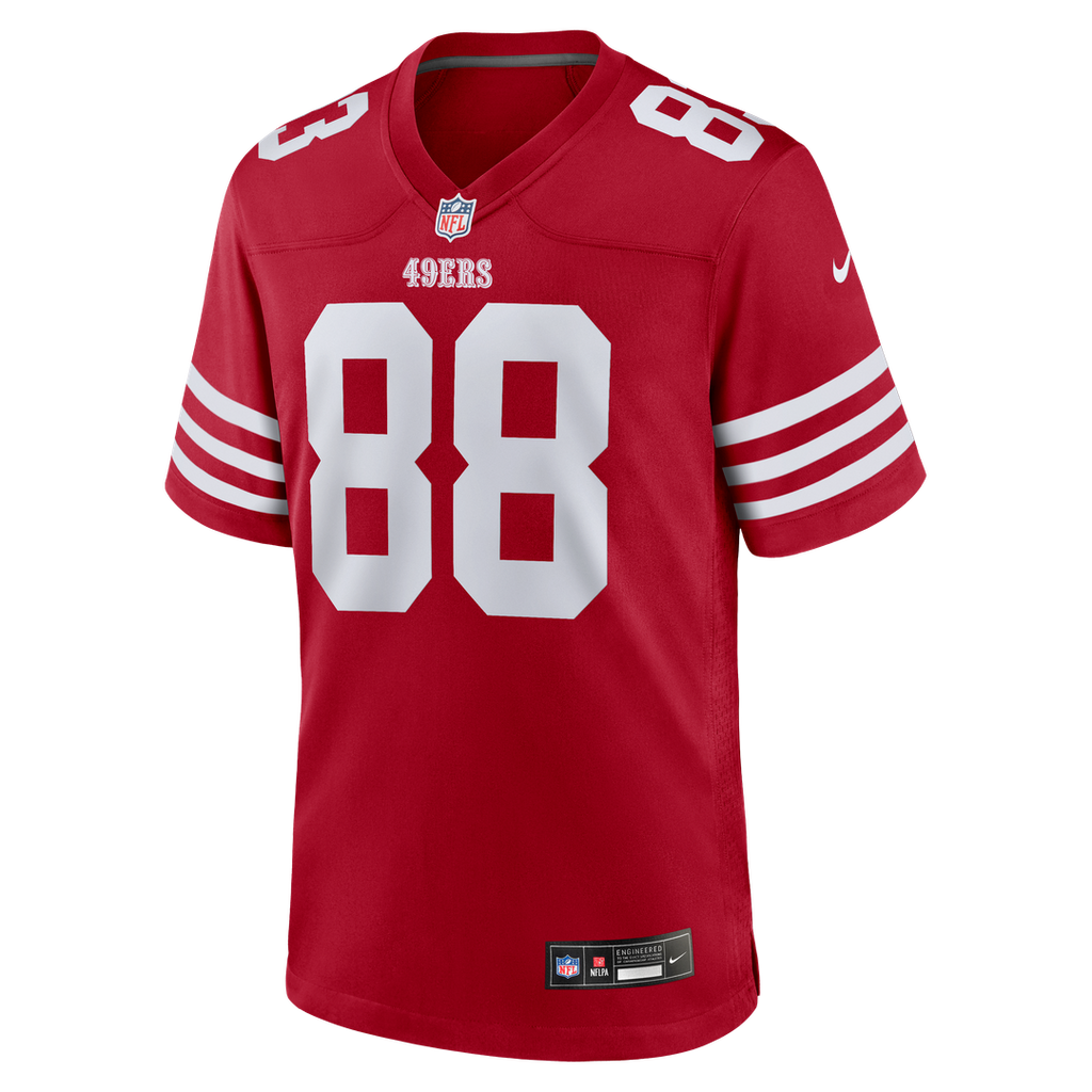 San Francisco 49ers Jake Tonges Nike Scarlet Team Game Jersey
