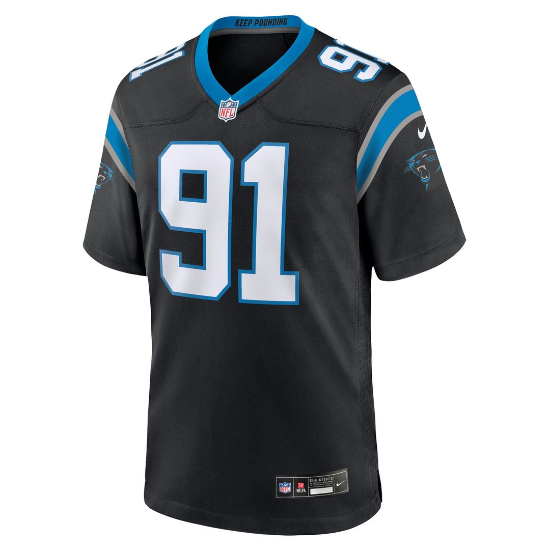 Carolina Panthers Patrick Jones II Nike Black Team Game Jersey