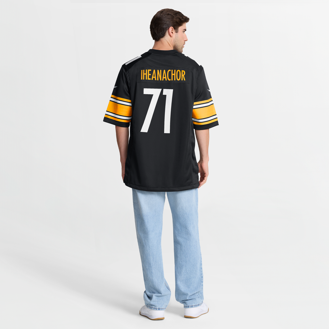 Pittsburgh Steelers Max Iheanachor Nike Black Team Game Jersey