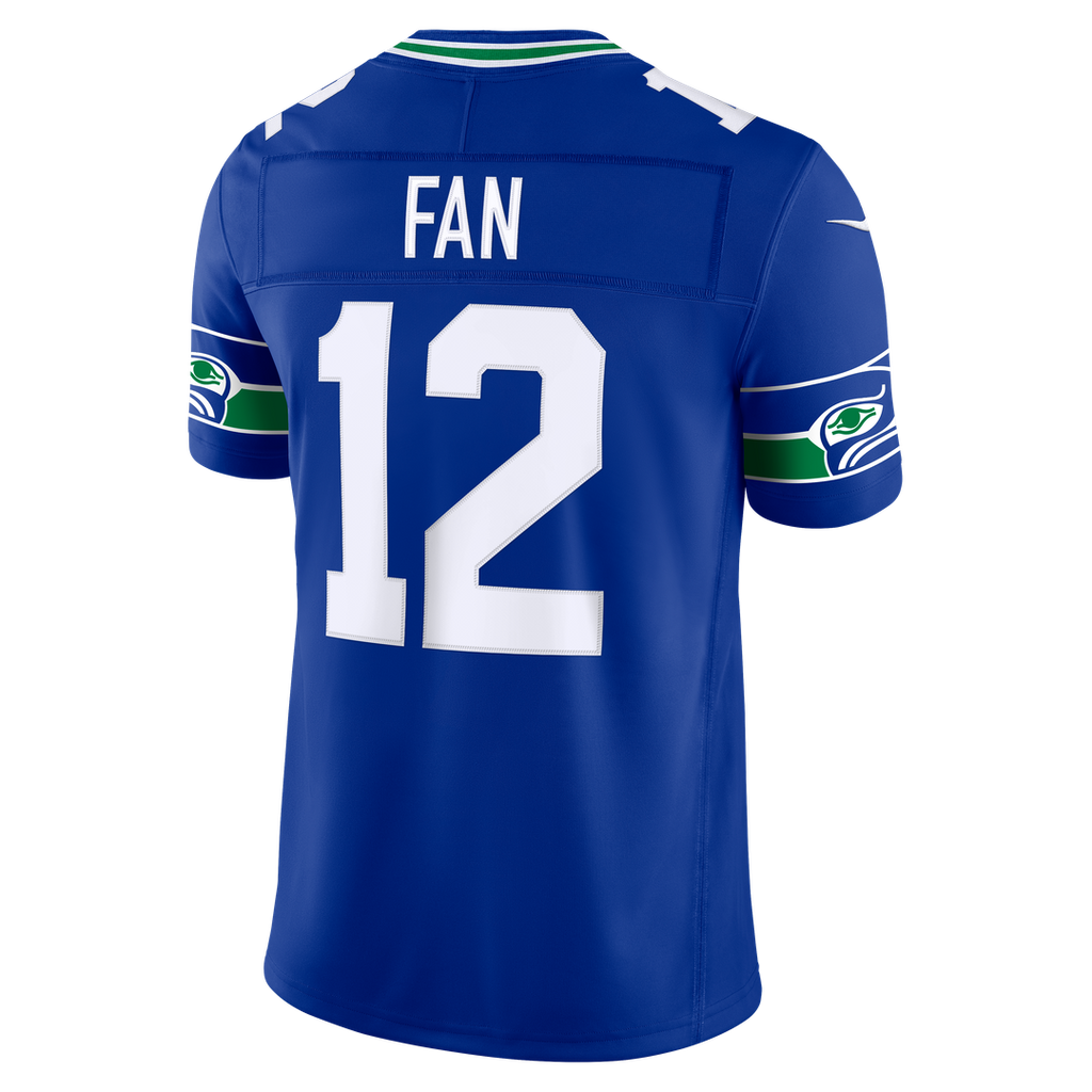 Seattle Seahawks 12s Nike Royal Alternate Vapor F.U.S.E. Stitched Limited Jersey