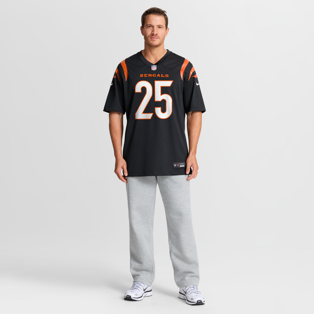 Cincinnati Bengals Tahj Brooks Nike Black Team Game Jersey