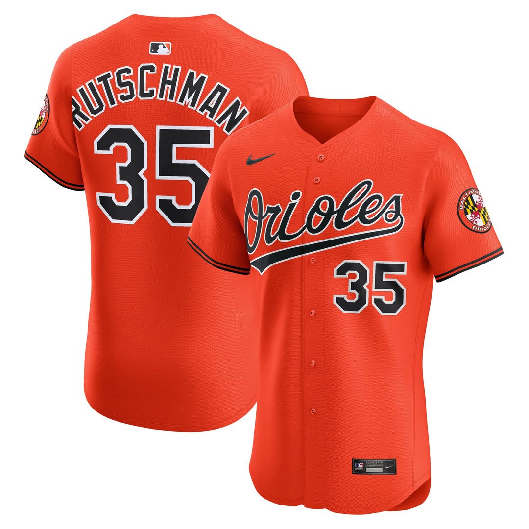 Baltimore Orioles Adley Rutschman Nike White Home Elite Jersey