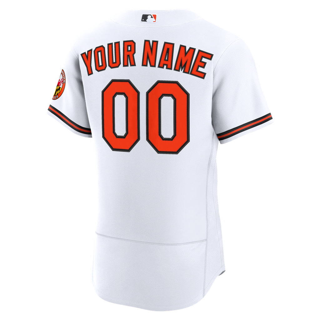 Baltimore Orioles Nike White Home Authentic Custom Jersey