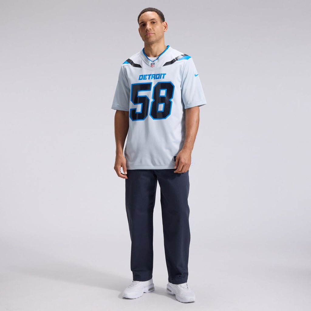 Detroit Lions Penei Sewell Nike Silver 2026 Rivalries Collection Game Jersey