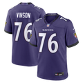 Baltimore Ravens Carson Vinson Nike Purple Team Game Jersey