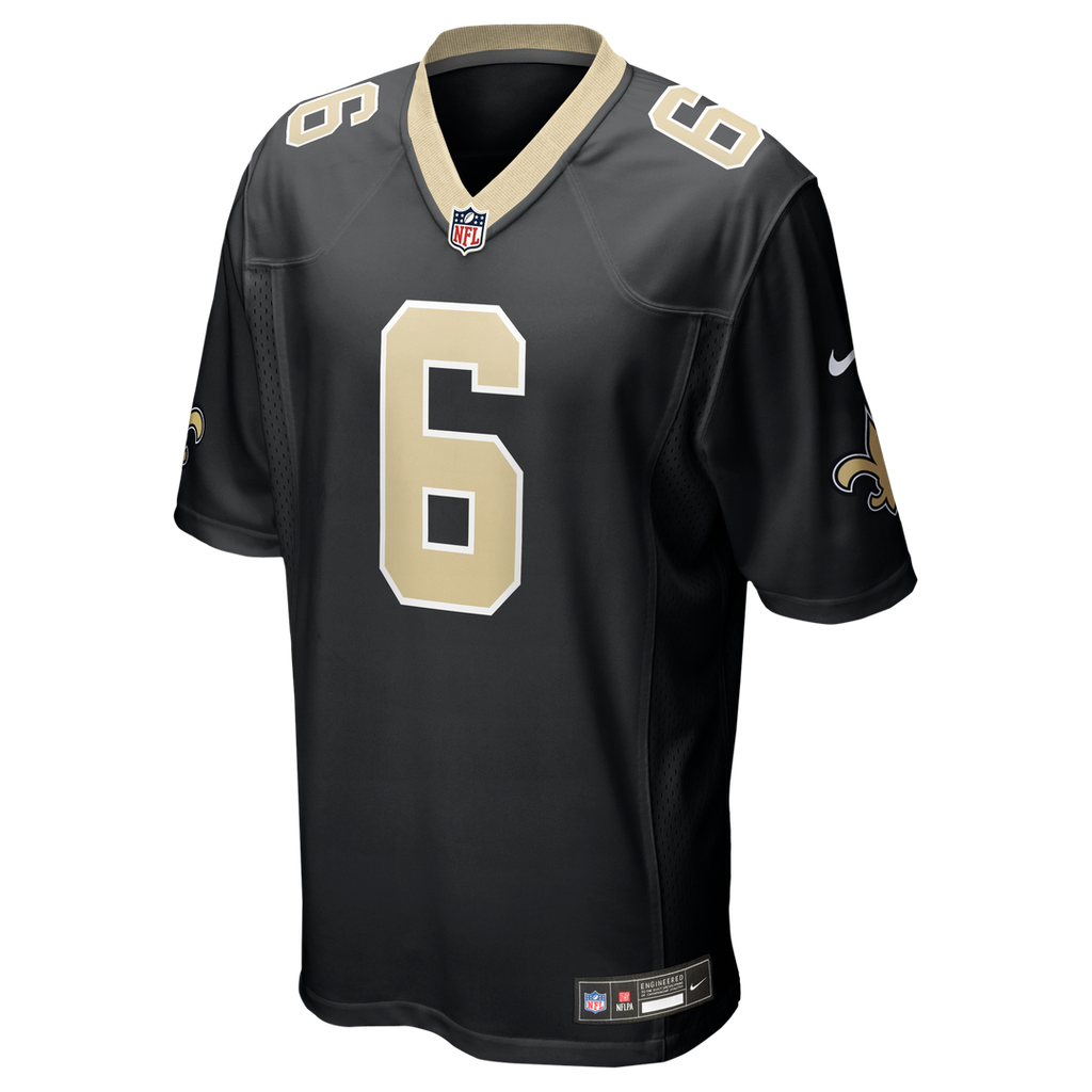 New Orleans Saints Tyler Shough Nike Black Game Jersey