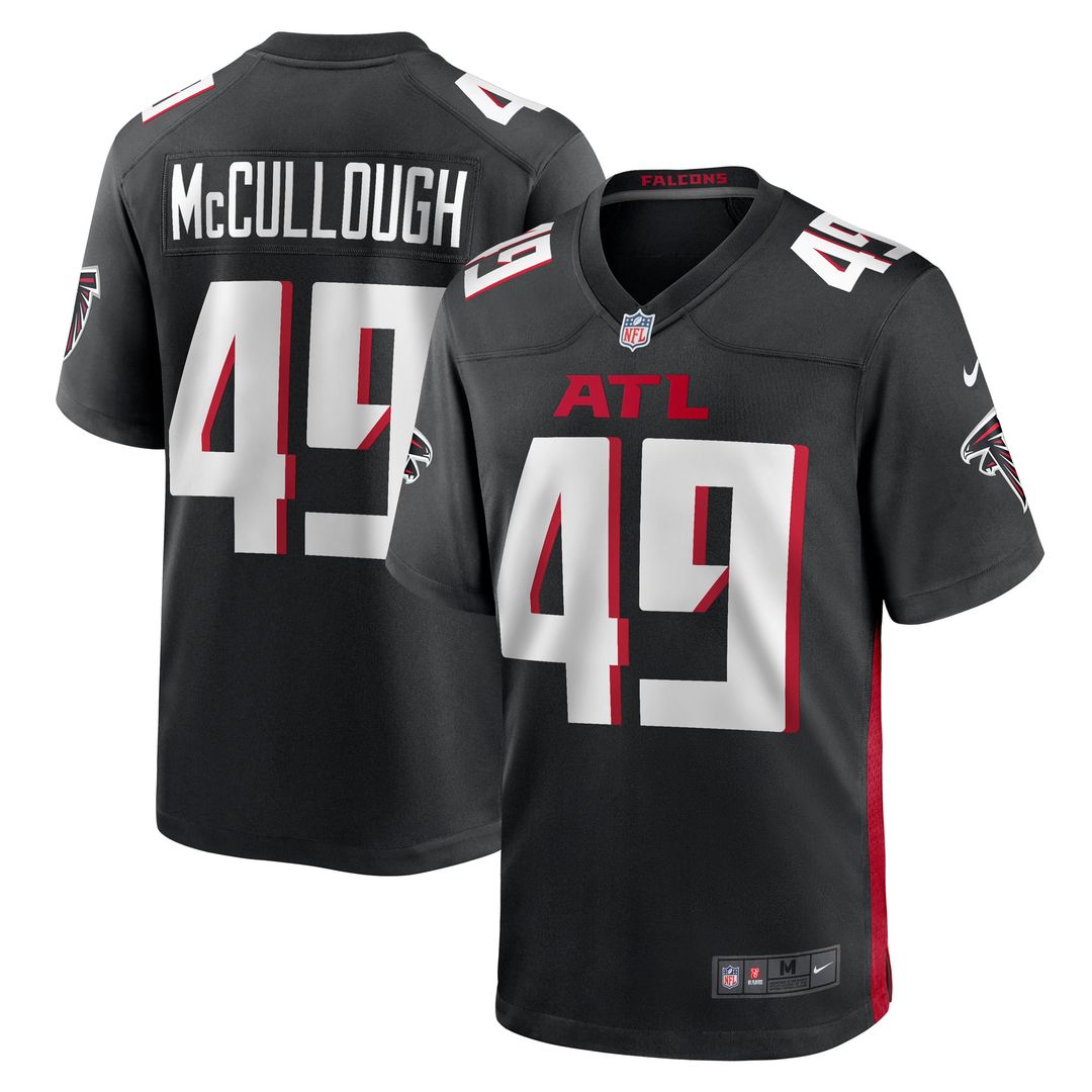 Atlanta Falcons Liam McCullough Nike Black Team Game Jersey