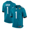 Jacksonville Jaguars Number 1 Groom Nike Teal Game Jersey