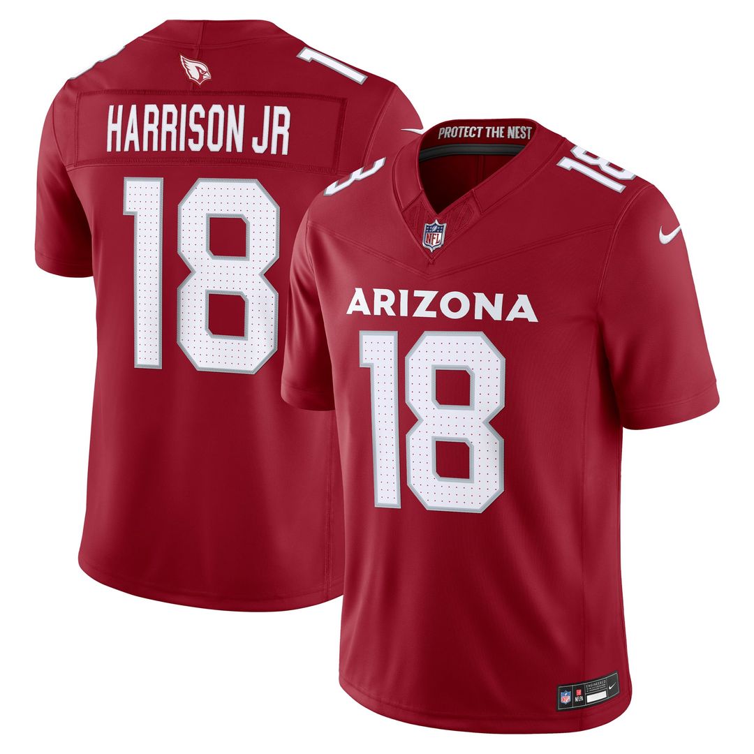 Arizona Cardinals Marvin Harrison Jr. Nike Black Alternate Vapor F.U.S.E. Stitched Limited Jersey