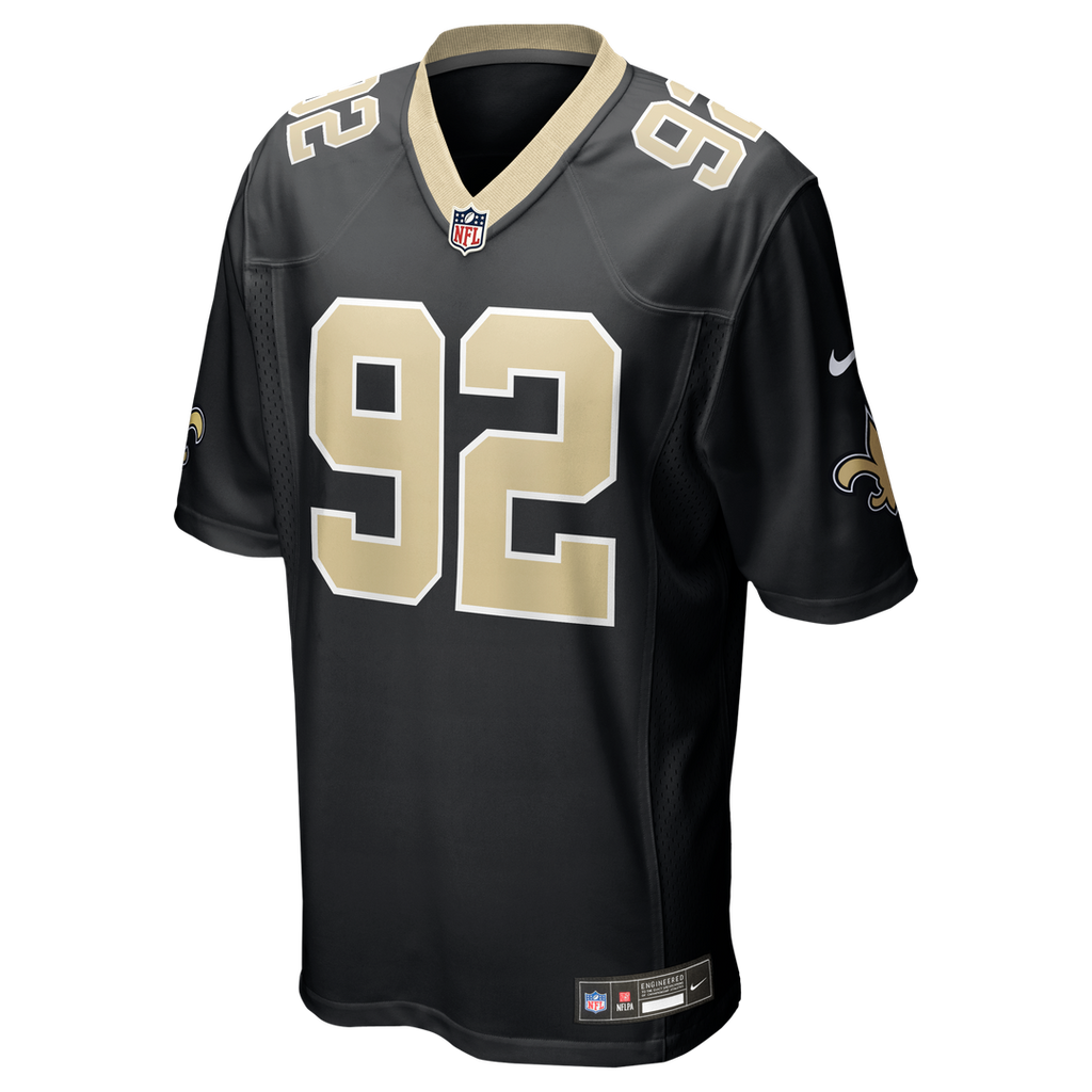 New Orleans Saints Davon Godchaux Nike Black Team Game Jersey