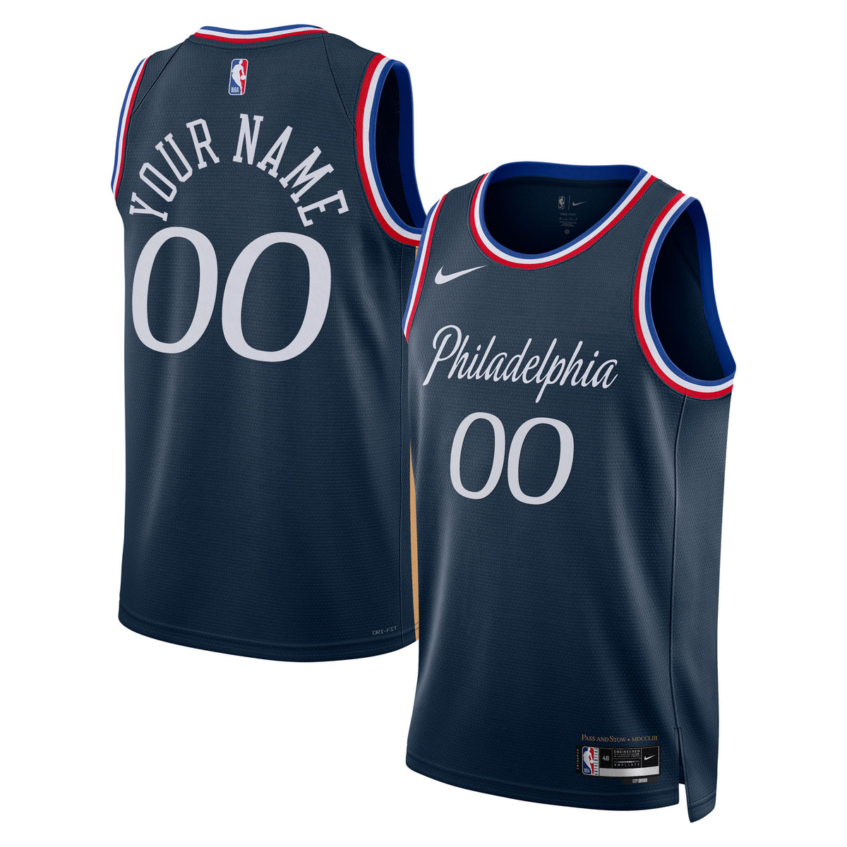 Nike Philadelphia 76ers 2025/26 City Edition Swingman Jersey - Custom - Unisex