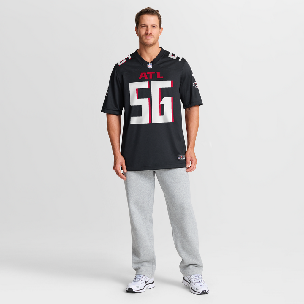 Atlanta Falcons Keith Brooking Nike Black Game Retired Player Jersey
