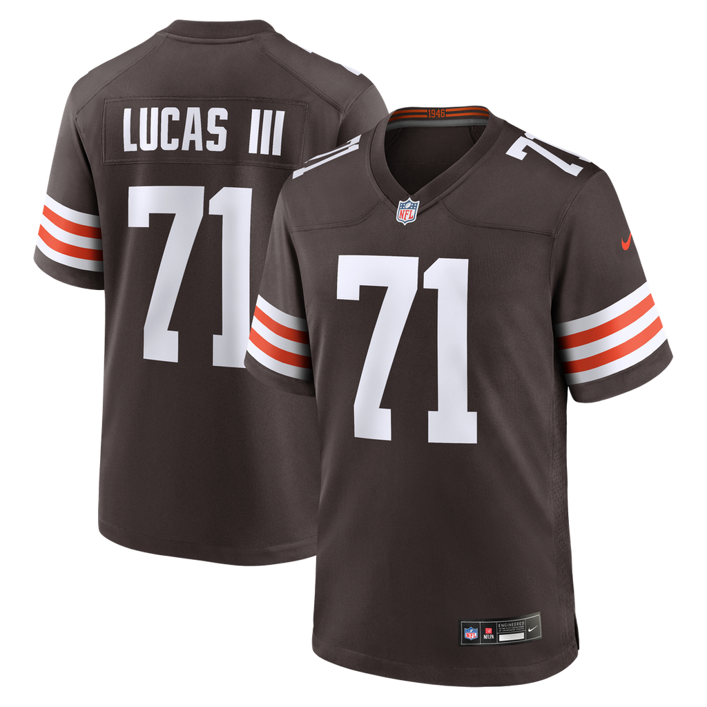 Cleveland Browns Cornelius Lucas Nike Brown Team Game Jersey