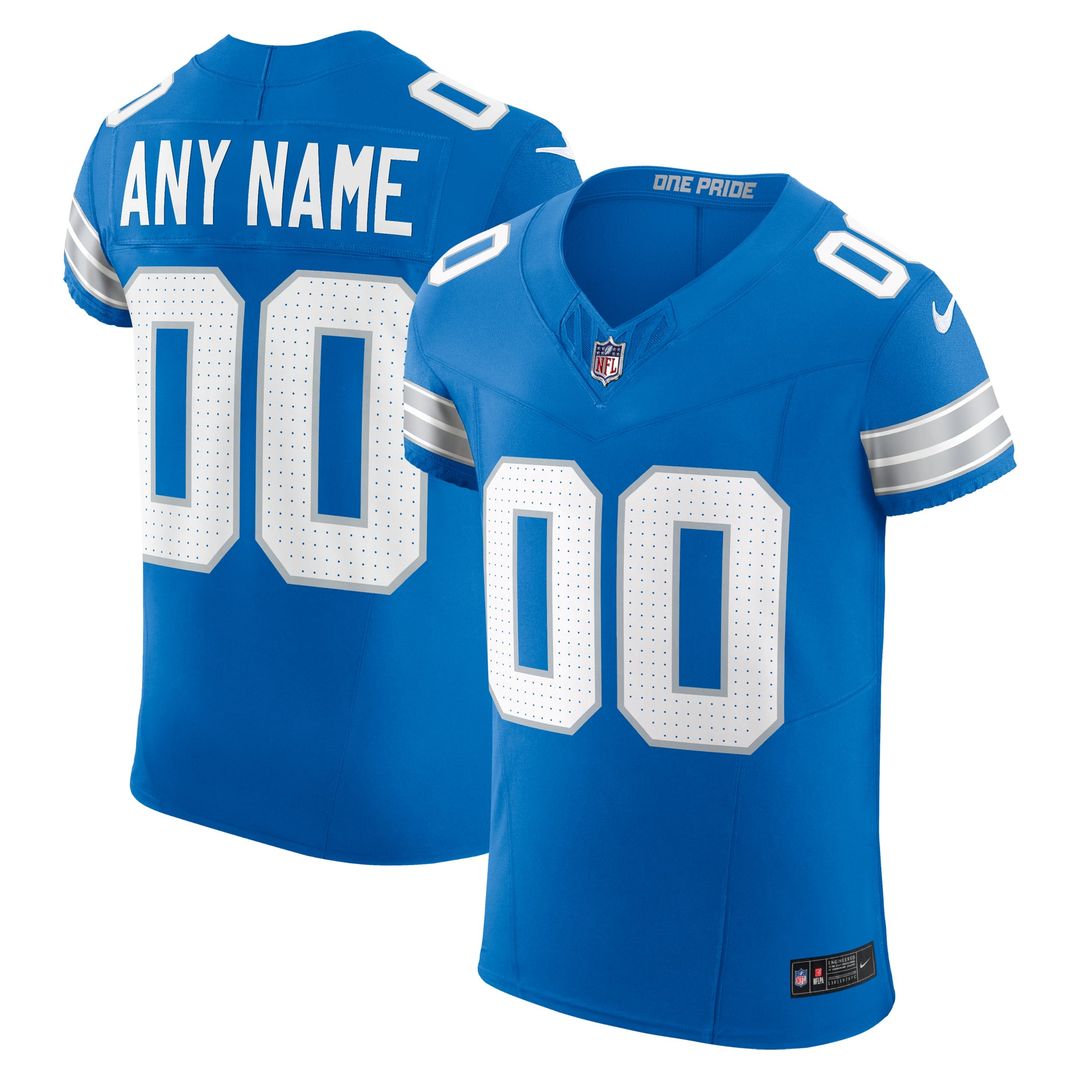 Detroit Lions Nike Blue Team Vapor F.U.S.E. Elite Custom Jersey