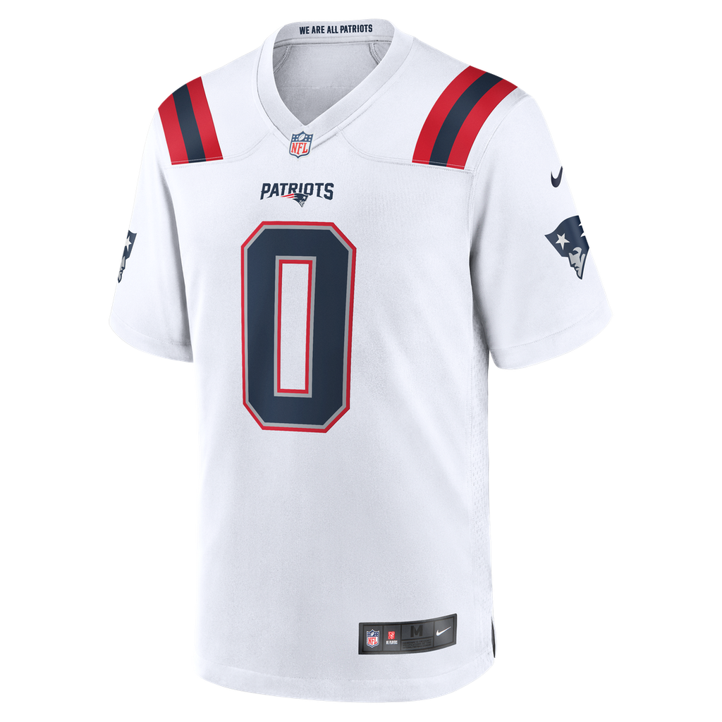 New England Patriots Christian Gonzalez Nike White Game Jersey
