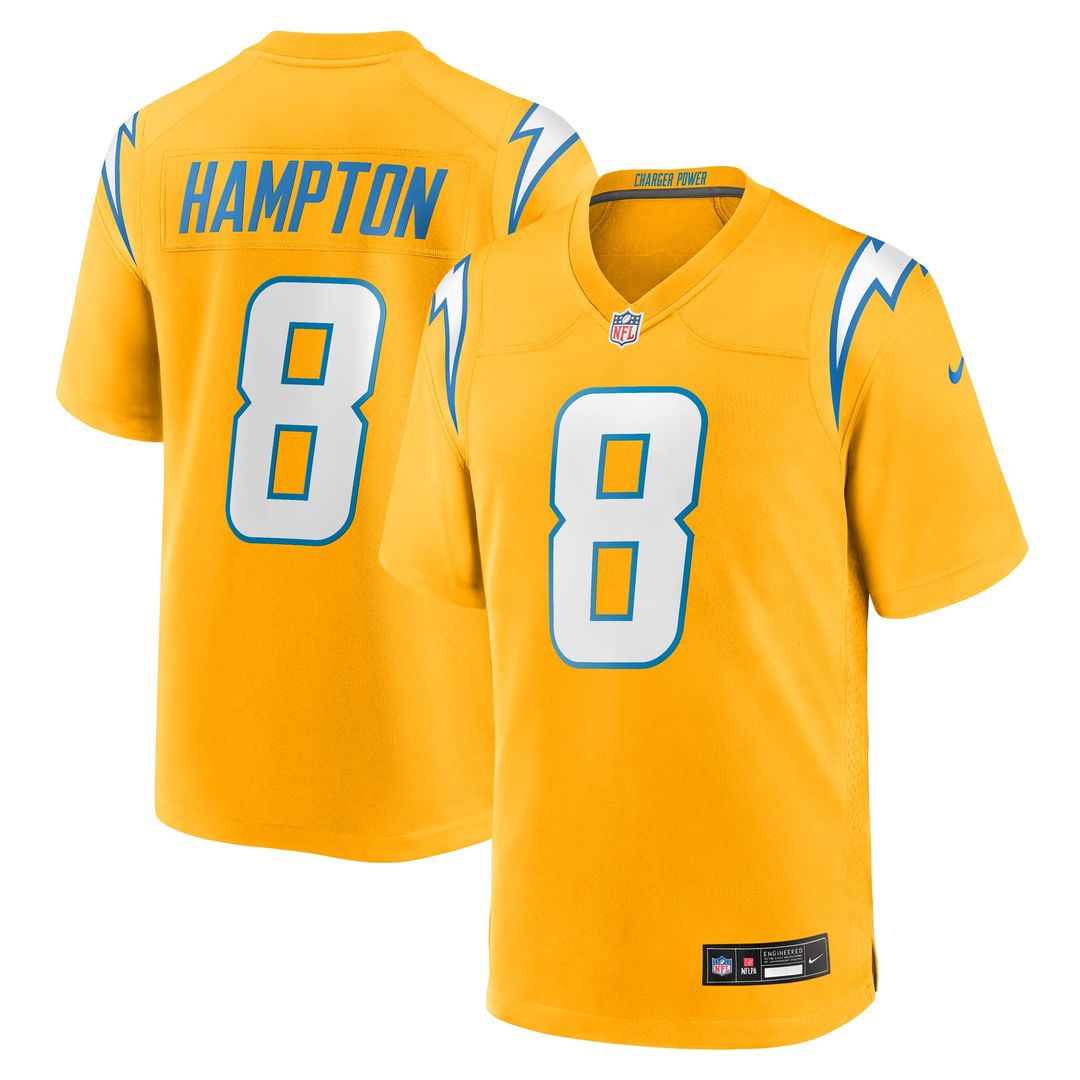 Los Angeles Chargers Omarion Hampton Nike Powder Blue Game Player Jersey