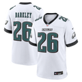 Philadelphia Eagles Saquon Barkley Nike White Game Jersey