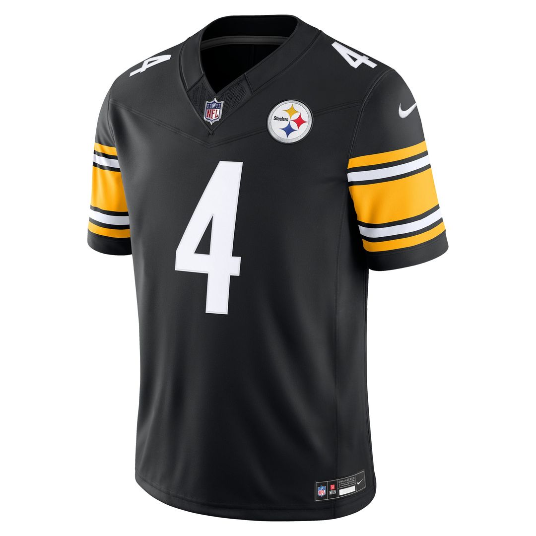 Pittsburgh Steelers DK Metcalf Nike Black Team Vapor F.U.S.E. Stitched Limited Jersey