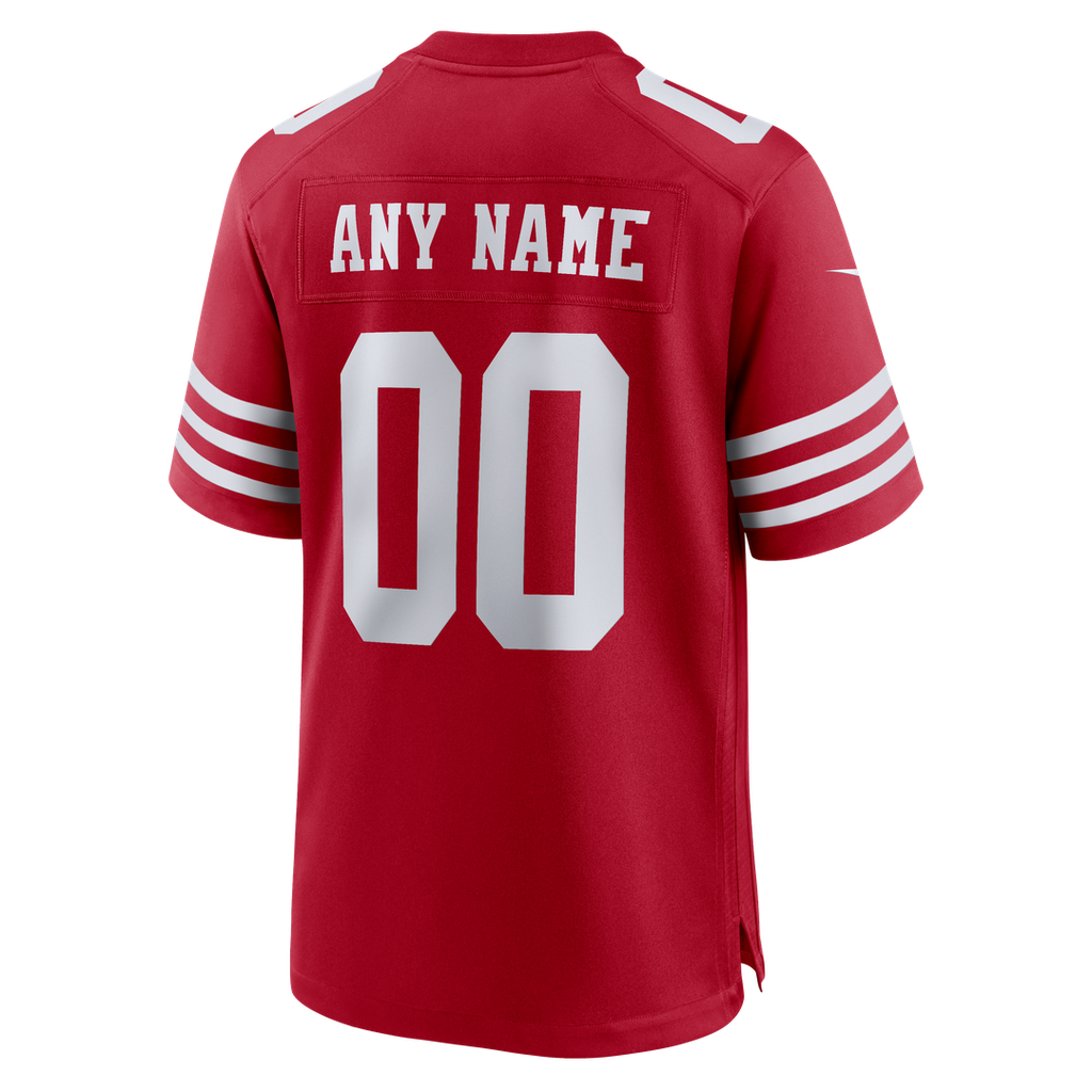 San Francisco 49ers Nike Scarlet 80th Anniversary Custom Game Jersey