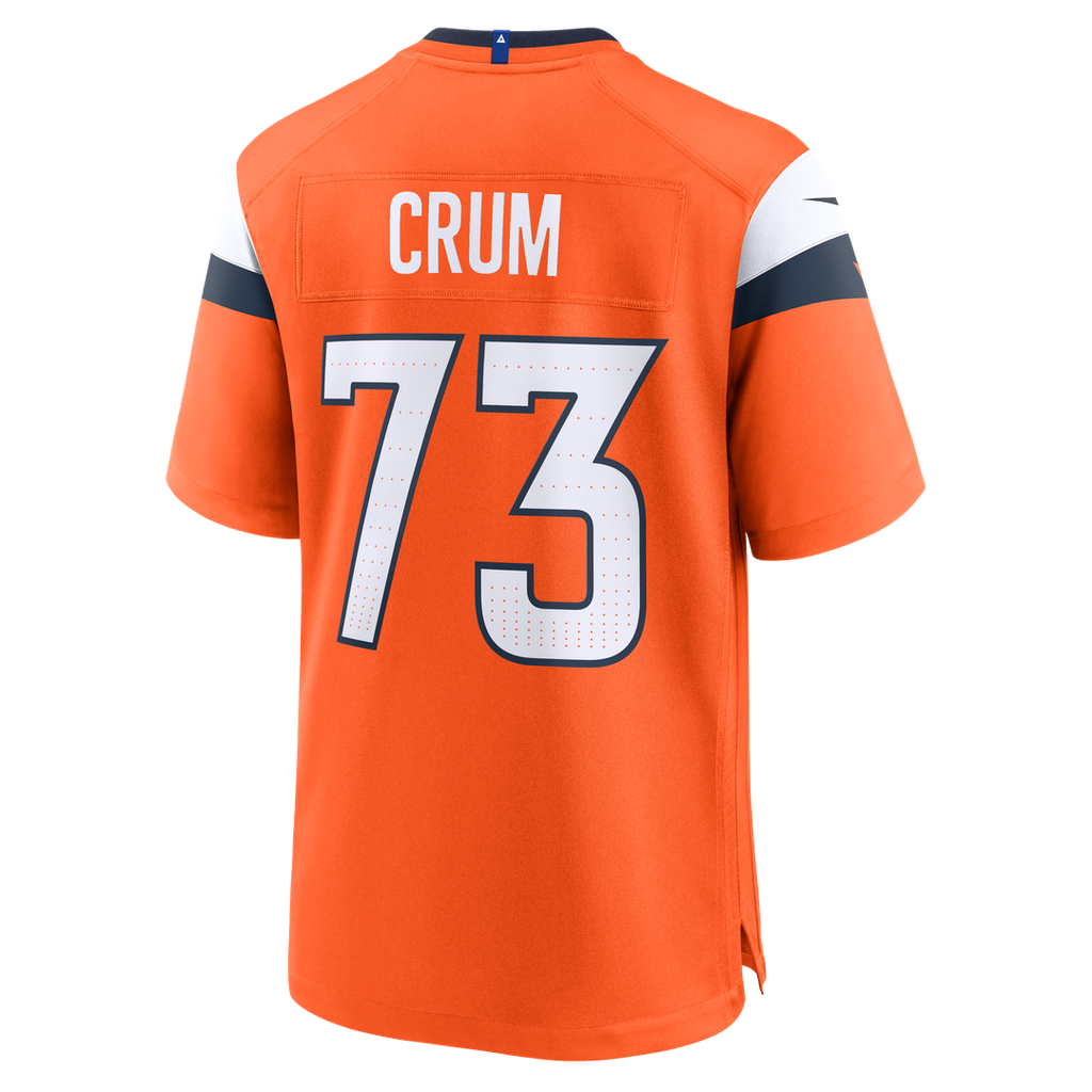Denver Broncos Frank Crum Nike Orange Team Game Jersey