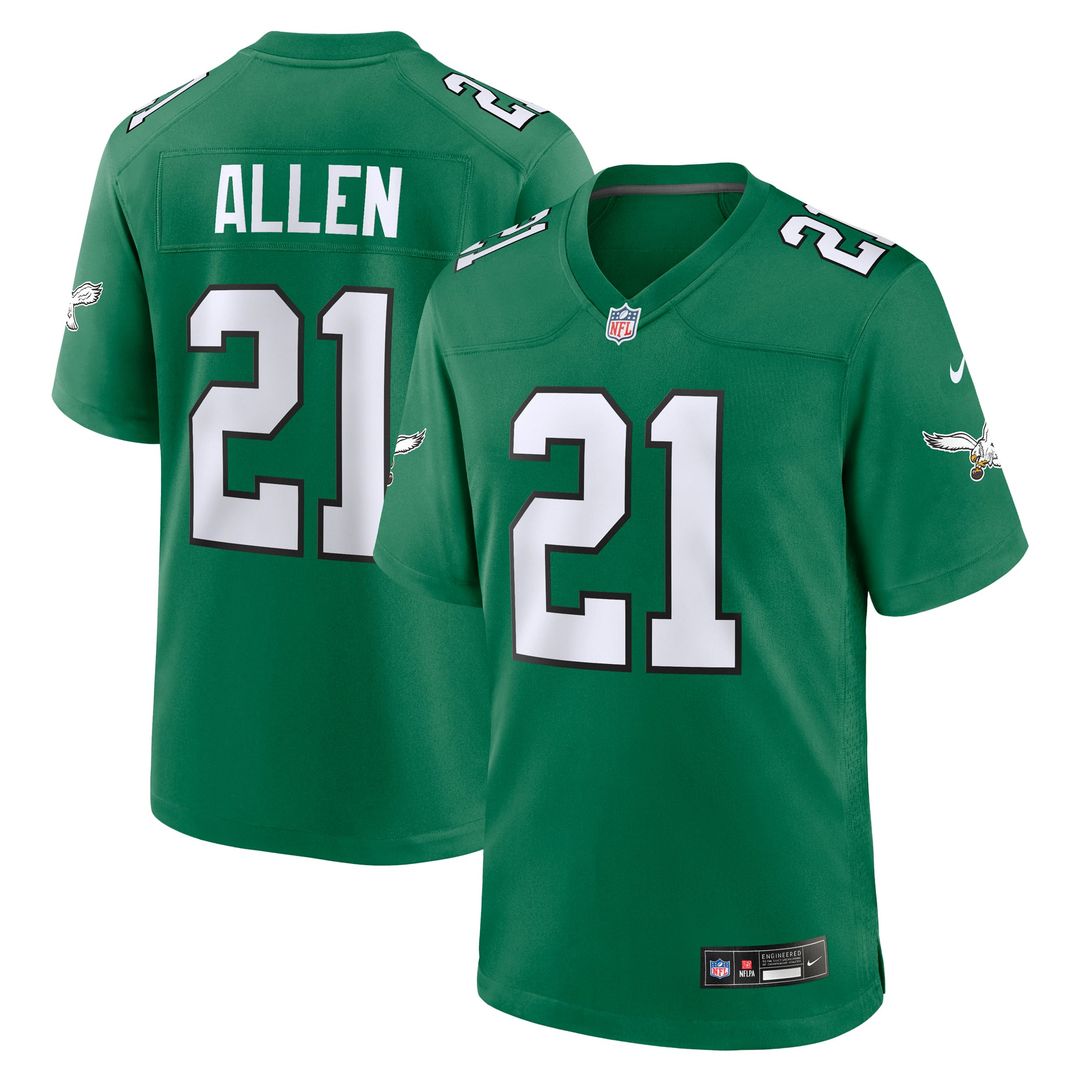 Philadelphia Eagles Eric Allen Nike Kelly Green Retired Player Alternate Game Jersey