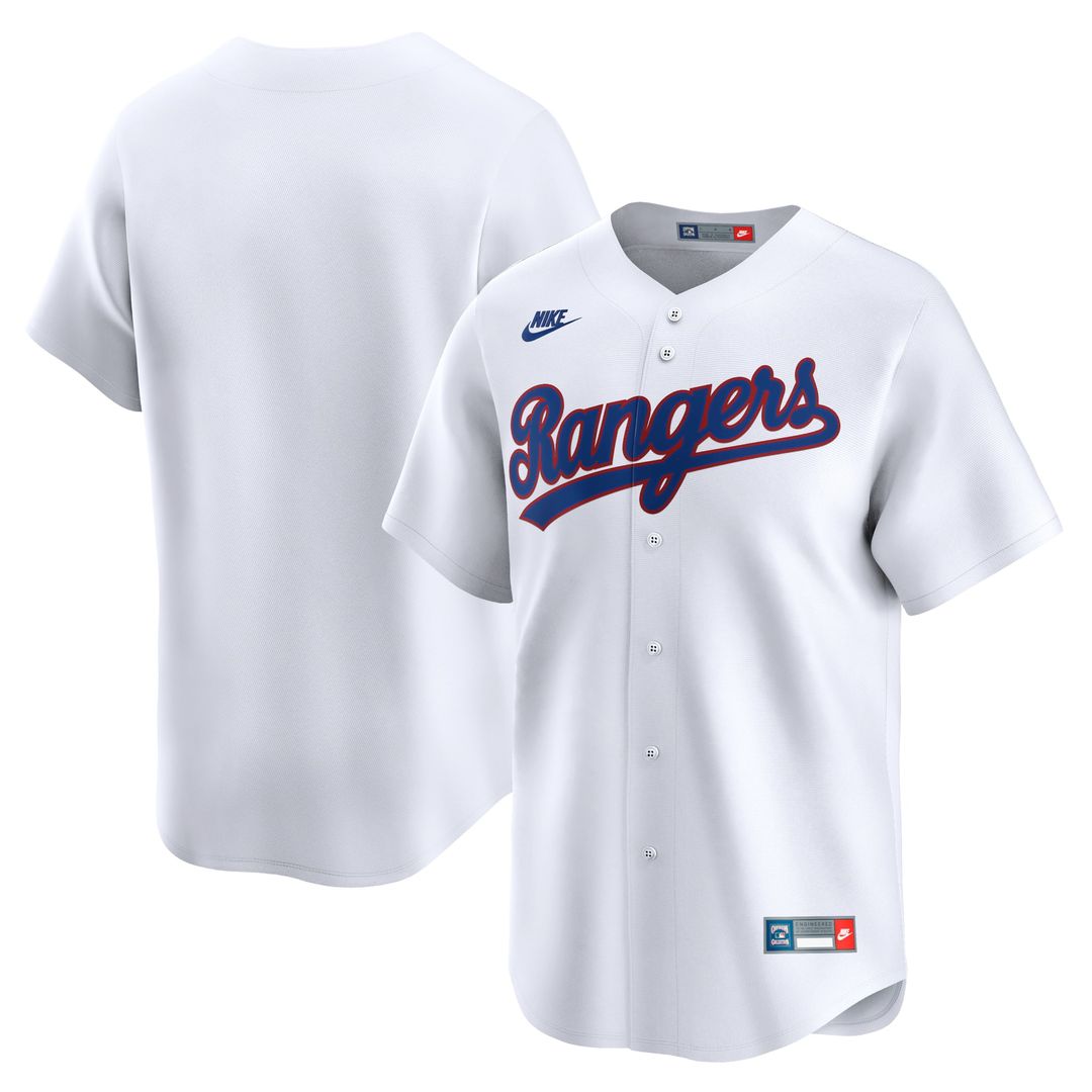 Texas Rangers Nike White Cooperstown Collection Limited Jersey