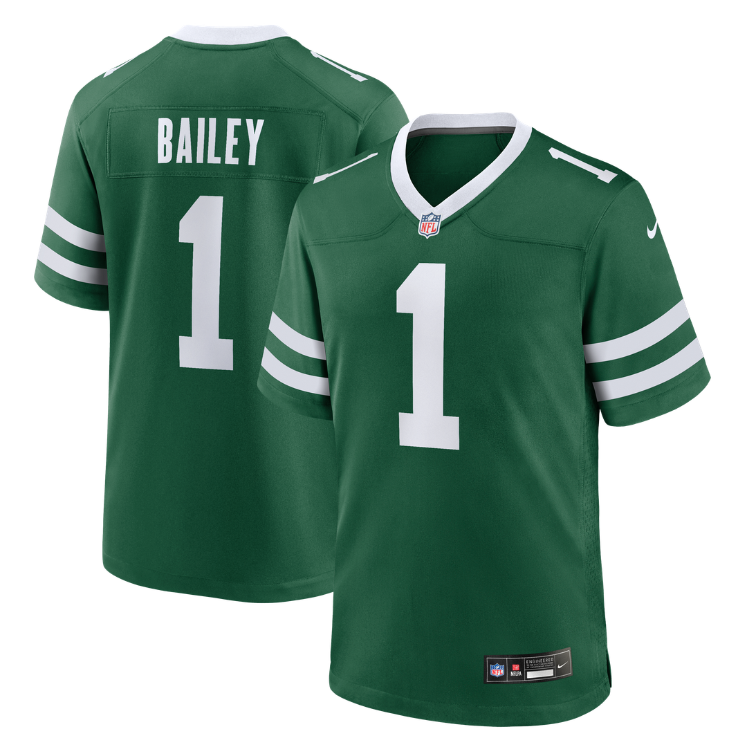 New York Jets David Bailey Nike Legacy Black Alternate Game Player Jersey
