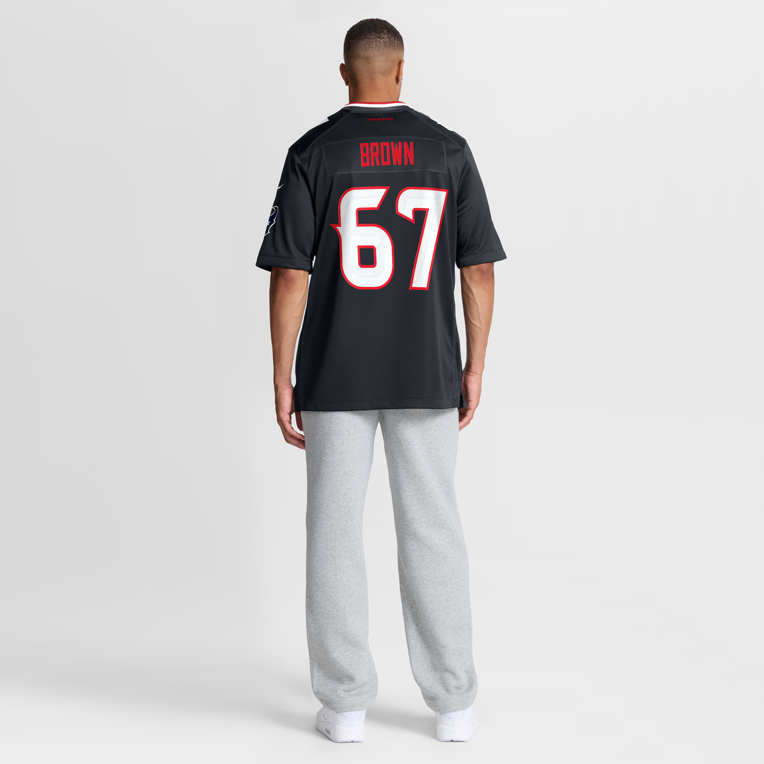 Houston Texans Evan Brown Nike Navy Team Game Jersey