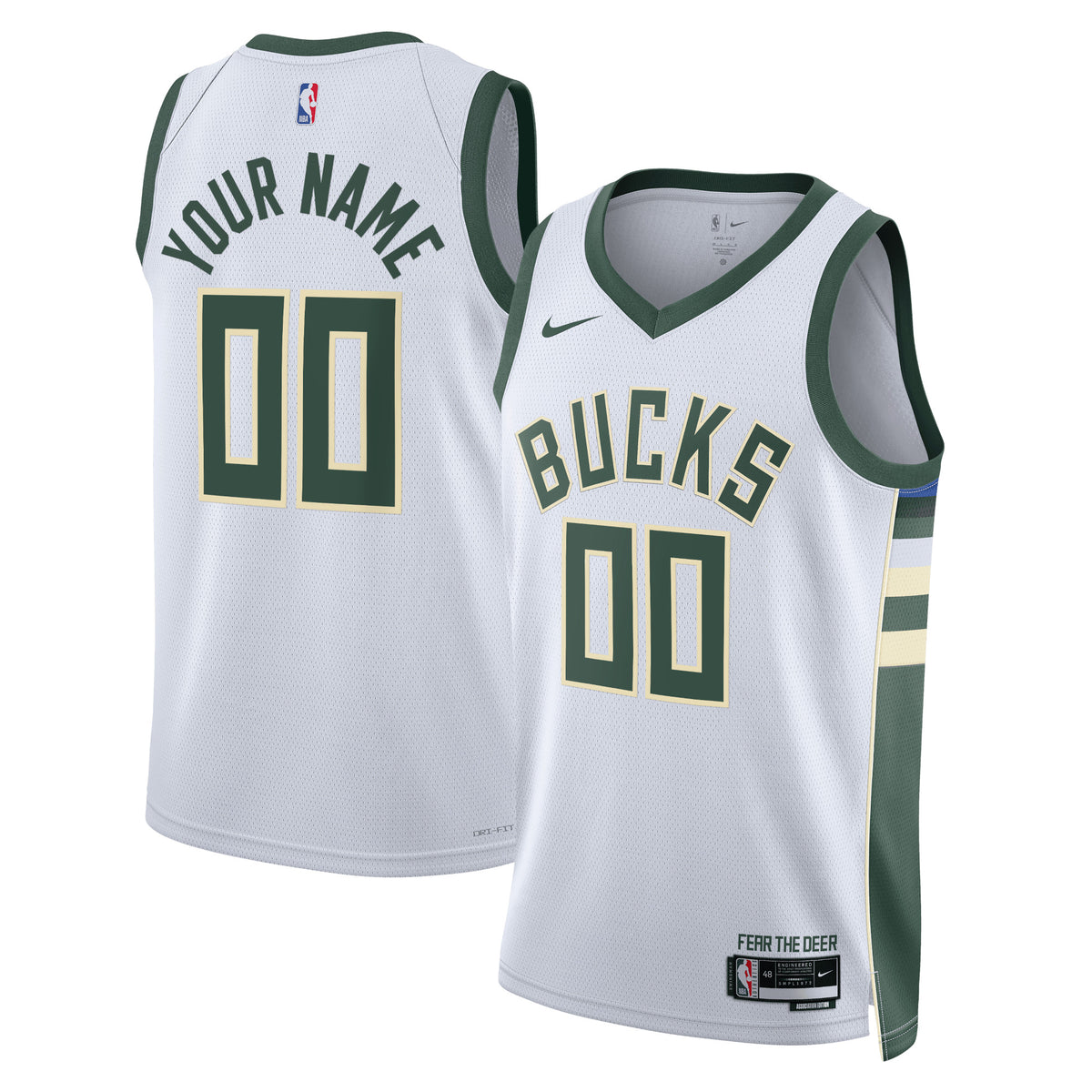 Milwaukee Bucks Nike Association Swingman Jersey - Custom - Unisex