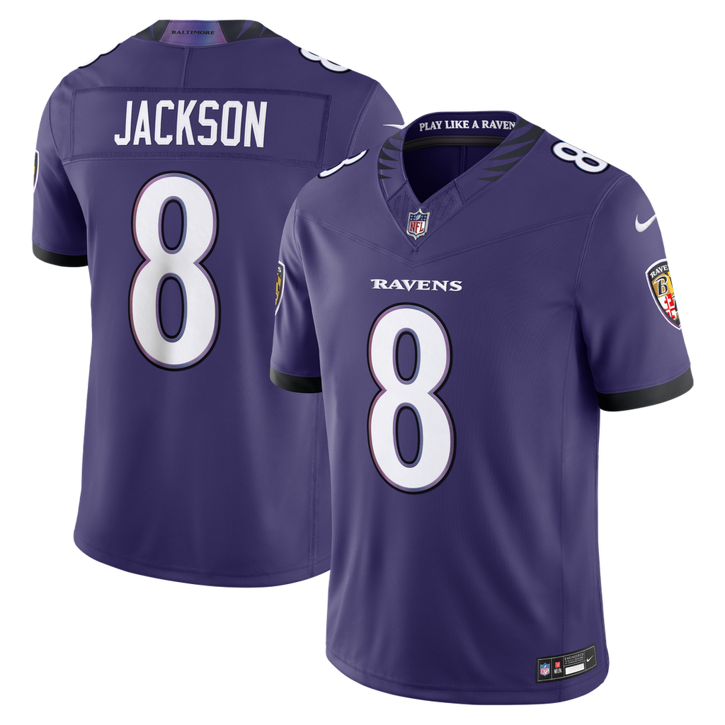 Baltimore Ravens Lamar Jackson Nike Purple Team Vapor F.U.S.E. Stitched Limited Jersey