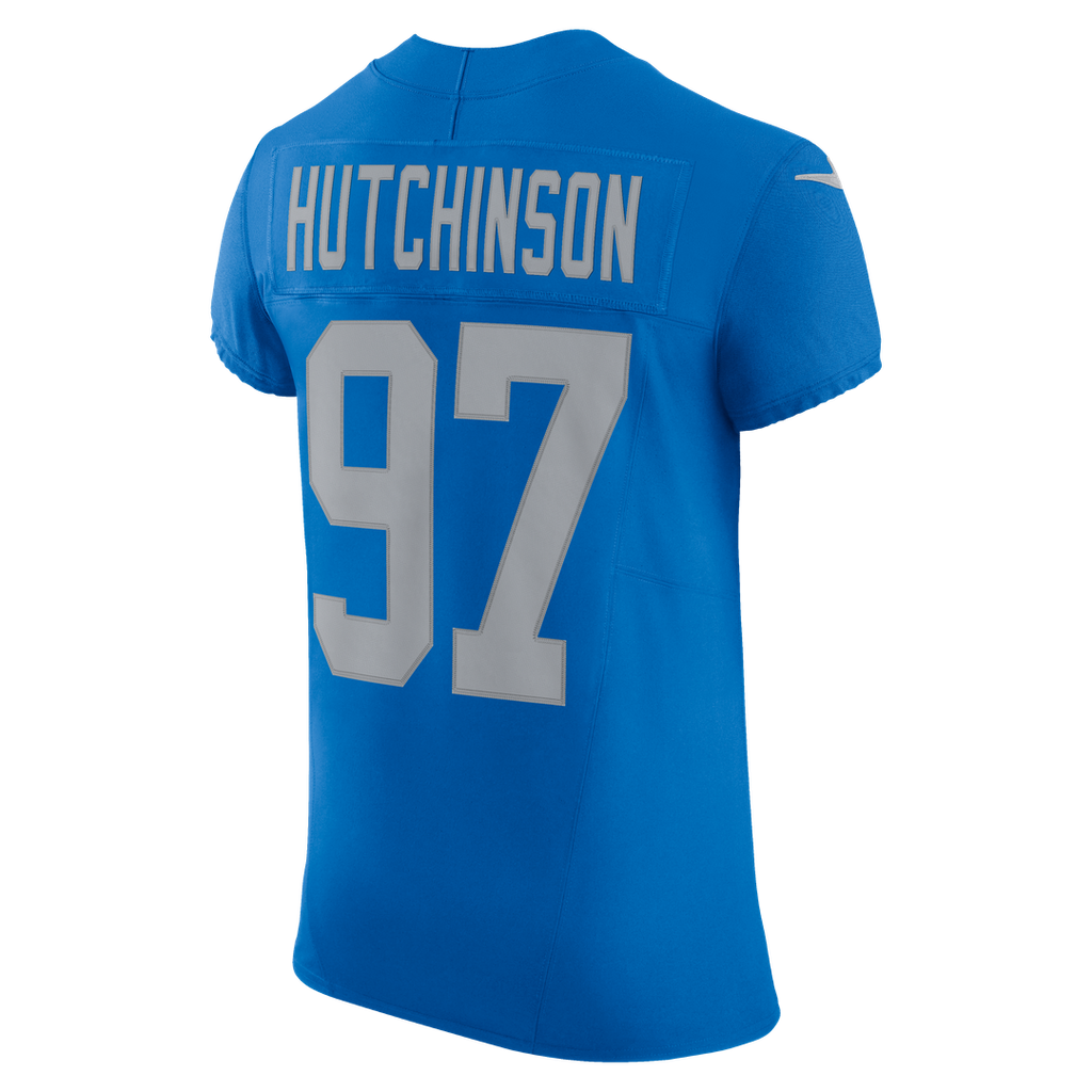 Detroit Lions Aidan Hutchinson Nike Blue Alternate Vapor F.U.S.E. Elite Jersey