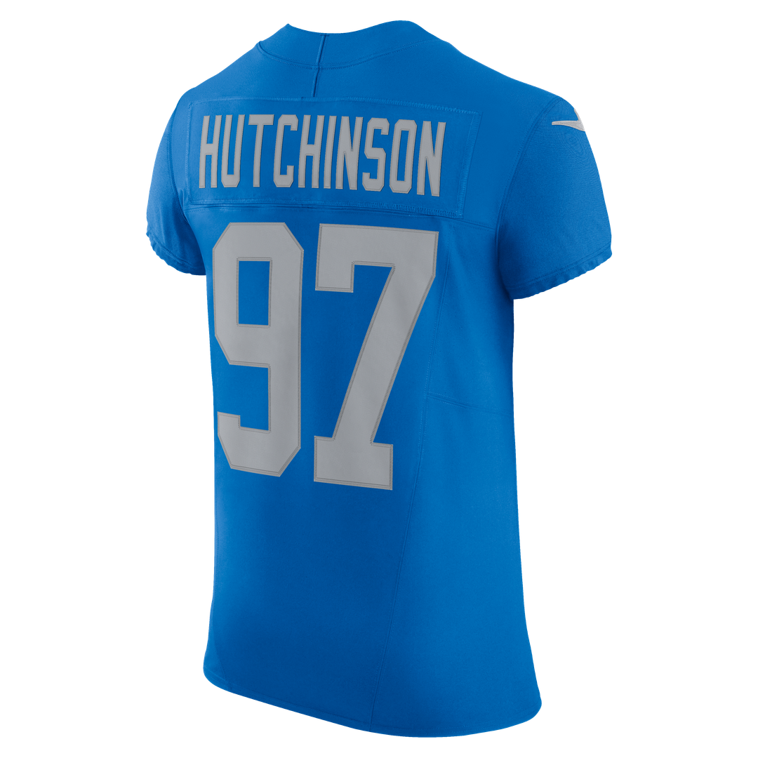 Detroit Lions Aidan Hutchinson Nike Blue Alternate Vapor F.U.S.E. Elite Jersey