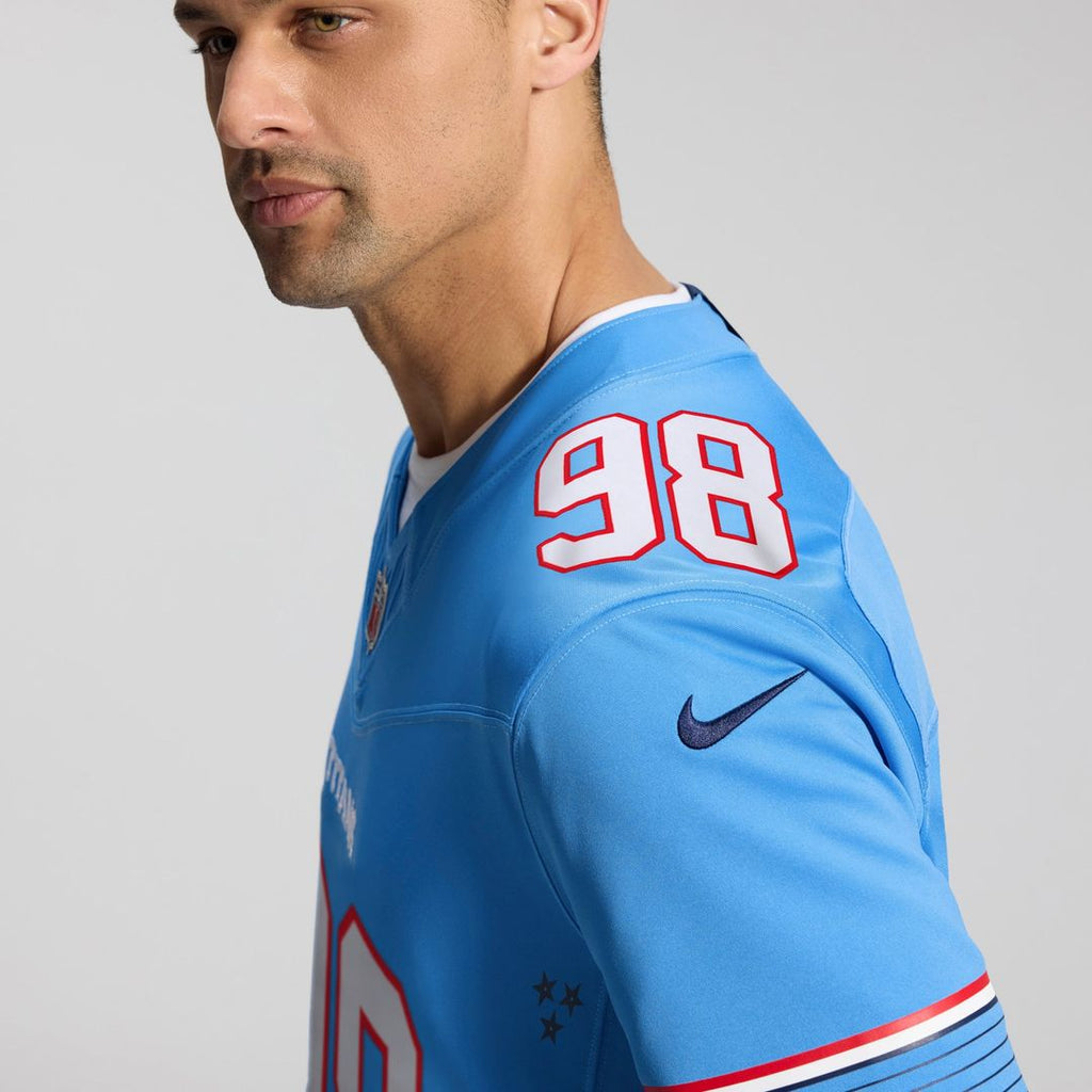 Tennessee Titans Jeffery Simmons Nike White Vapor F.U.S.E. Stitched Limited Jersey
