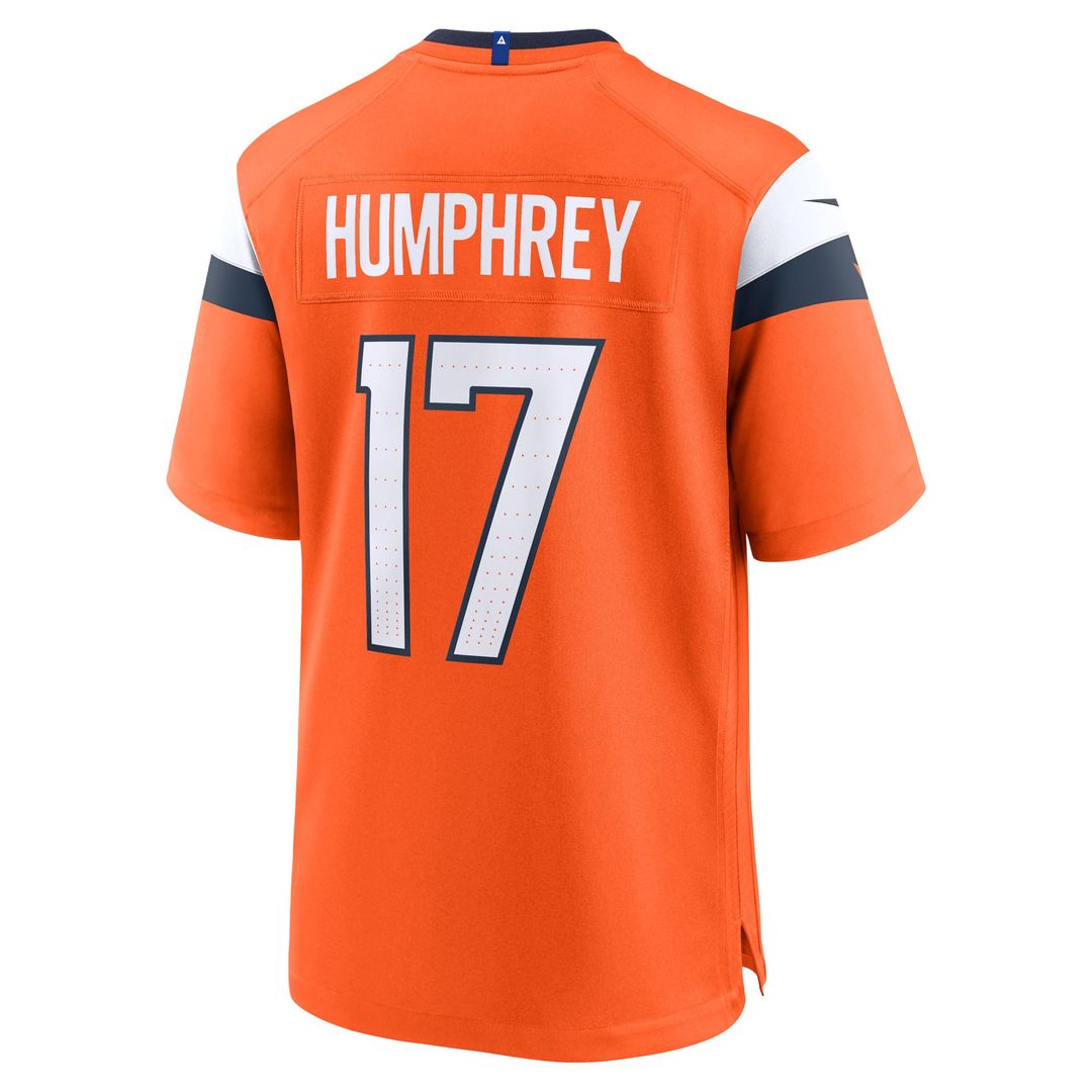Denver Broncos Lil'Jordan Humphrey Nike Orange Team Game Jersey